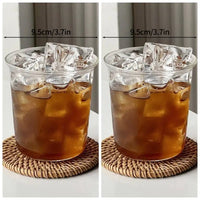 Round Glass Cup for Cold Beverages, Wine, and Cocktails