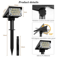 1/2/4PCS Solar Power Light Adjustable Light Temperature Solar Garden Light outdoor IP65 Solar Lamp Super Bright Solar Spotlight - Buy online at  Vibe In Cart.
