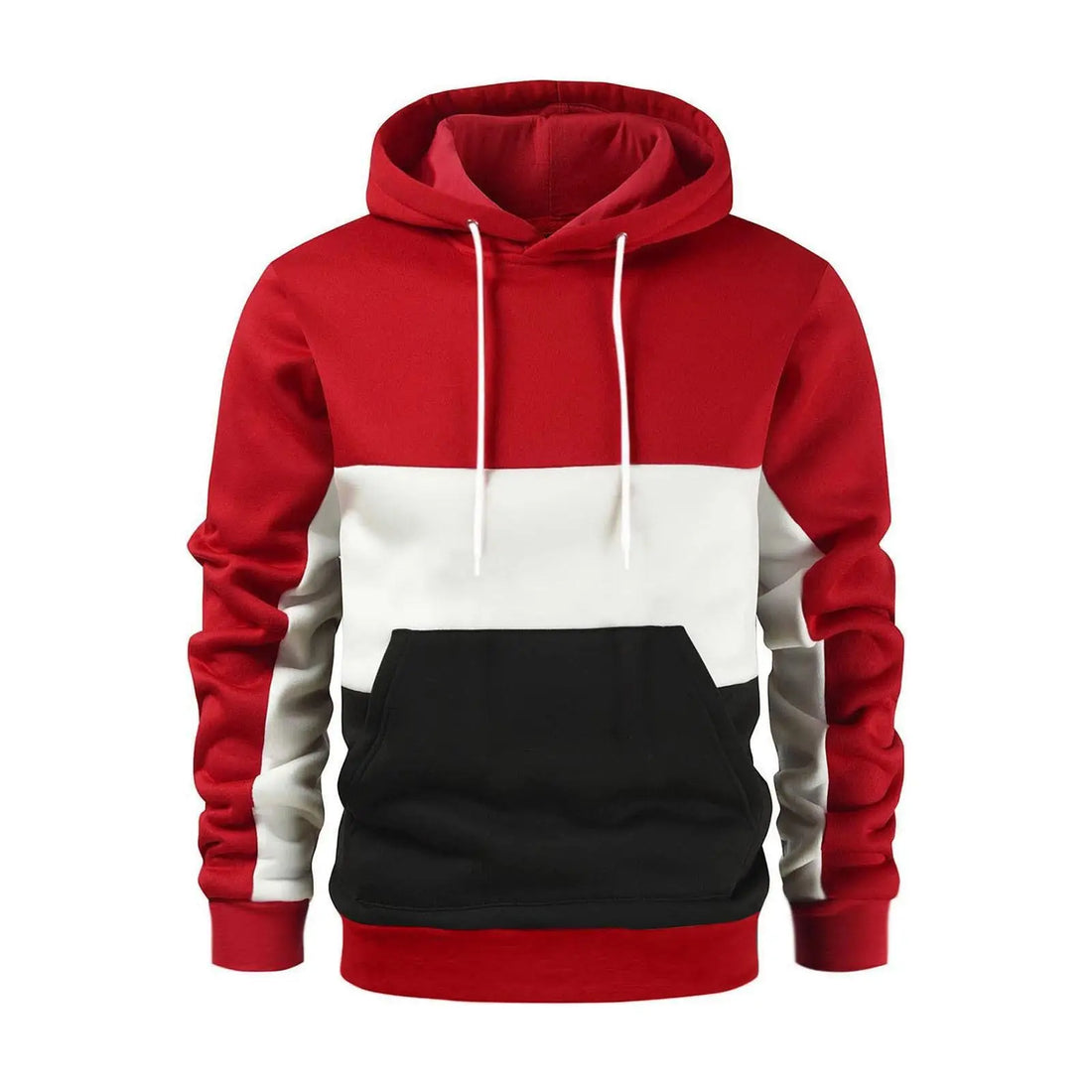 New Men's Patchwork Hoodie Outdoor Casual Sportswear Street Fashion Men's Fleece Thermal Hooded Sweatshirt Fall Winter Black - Buy online at  Vibe In Cart.
