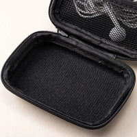 Grey Canvas Zipper Storage Bag for Earphones and Accessories