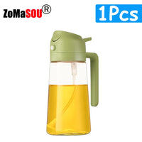 2-in-1 Plastic Oil Sprayer Pourer Bottle 500mL Set of 1-4