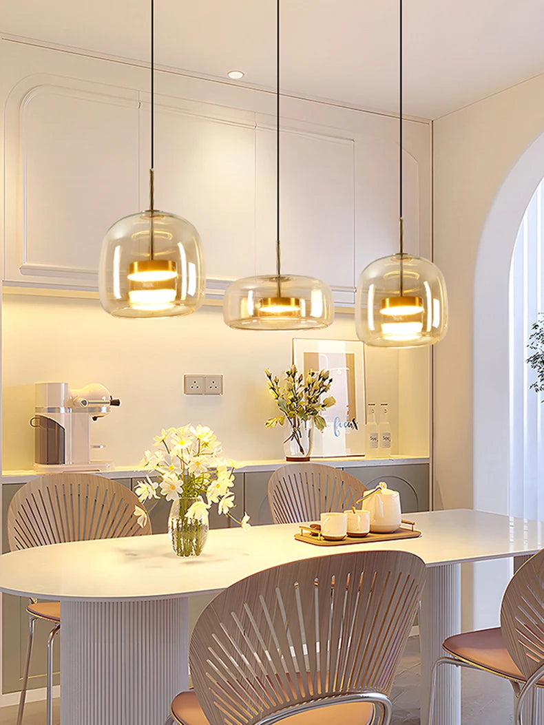 Assembly Required Dimmable Cord Pendant Lights for Living Room