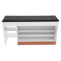 3-Tier Shoe Bench Rack W/Cushioned Seat Hidden Drawers Shoes Storage Cabinet for Home Entrance - Buy online at  Vibe In Cart.