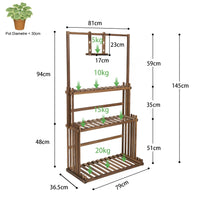 Heavy Duty Hanging Plant Stand Multiple Wood Flower Potted Rack Planter Shelving Unit for Indoor Outdoor - Buy online at  Vibe In Cart.