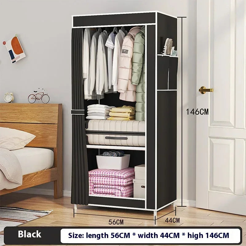 Foldable Plastic Wardrobe Storage Cabinet for Bedrooms