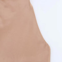 Women's Short Sleeveless Backless Tops with Buttons, Polyester