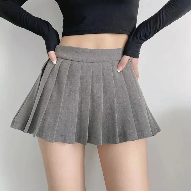 Spice girl pleated skirt female pure color small short skirt summer new Korean version JK college wind high waist mini skirt - Buy online at  Vibe In Cart.