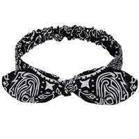 Women's Geometric Acrylic Elastic Headbands with Cross Knot