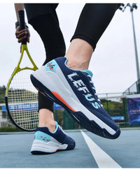 Unisex Lace-Up Tennis Shoes Breathable And Shock-Absorbent