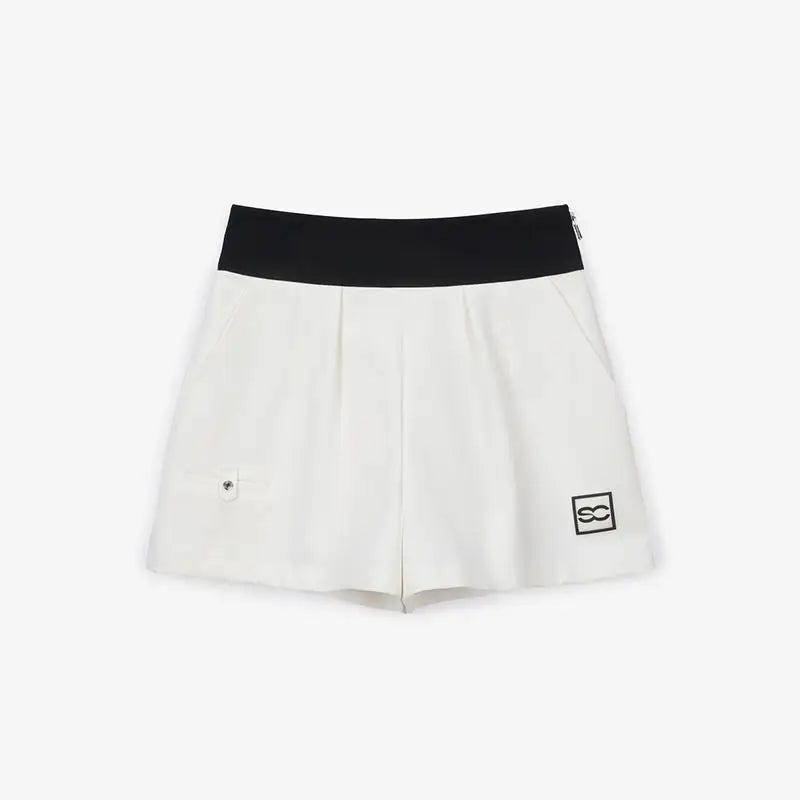 New Korean Golf Women's Outdoor Sports Versatile Quick-Dry High-Waisted Slim-Fit Elastic Waist Slimming Shorts