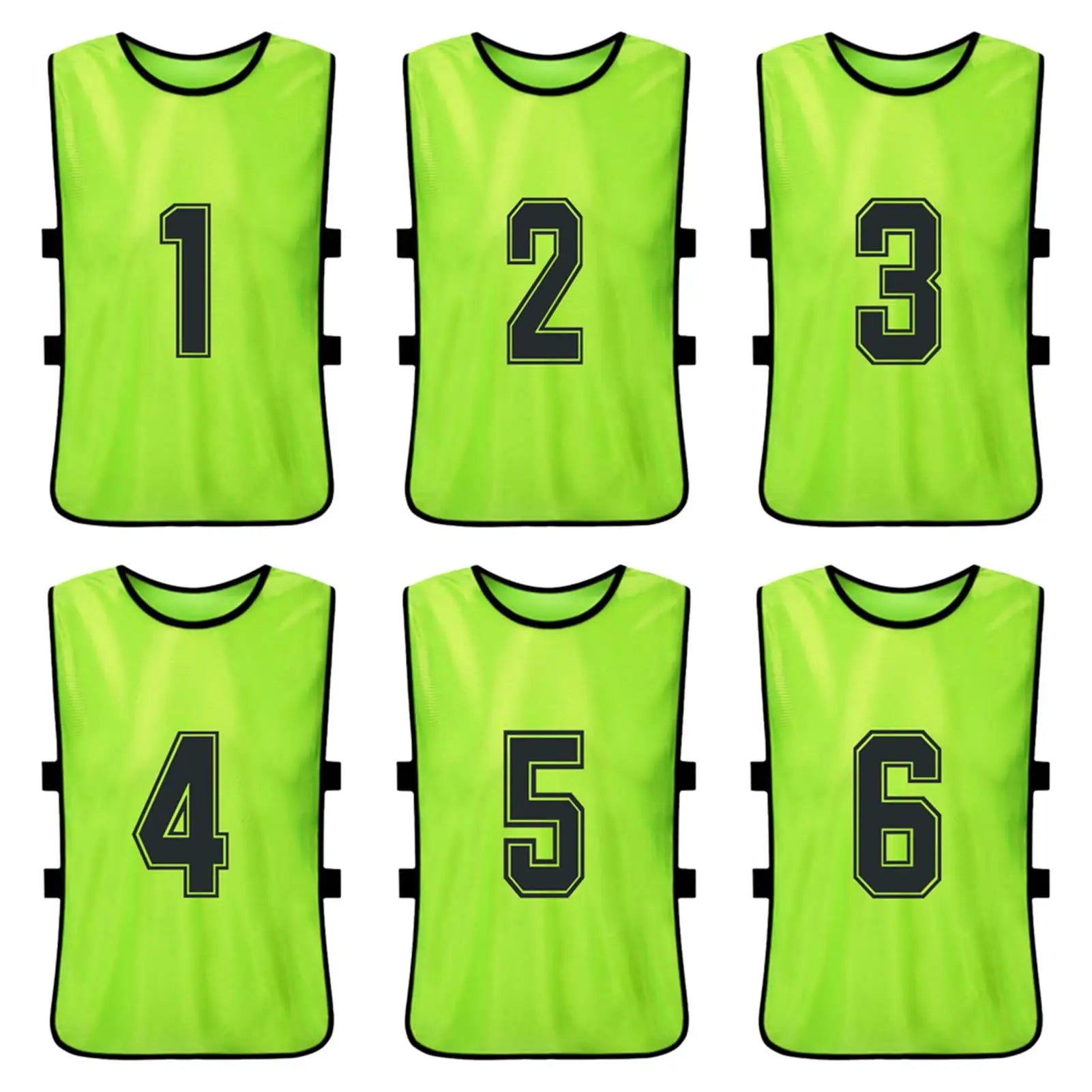 6PCS/2PCS Adults Soccer Pinnies Quick Drying Football Team Jerseys Youth Sports Scrimmage Soccer Team Numbered Bibs Sports Vest - Buy online at  Vibe In Cart.