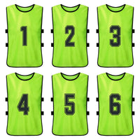 6PCS/2PCS Adults Soccer Pinnies Quick Drying Football Team Jerseys Youth Sports Scrimmage Soccer Team Numbered Bibs Sports Vest - Buy online at  Vibe In Cart.