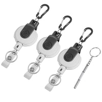 Retractable Key‌ Chain for man Reel‌ Badge Holders Retractabl Carabiner Quick Release Spring Clip outdoor camping equipment - Buy online at  Vibe In Cart.
