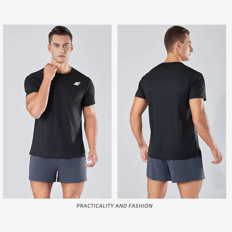 Men's Summer Exercise Trainning T-shirt High Quality Breathable Quick Dry Short Sleeved Top Marathon Gym Fitness Basketball Tees - Buy online at  Vibe In Cart.
