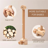 Baby Wooden Bedbell Bracket 0-12 Months Bed Bell Bracket Wooden Mobile Newborn Crochet Bed Bell Hanging Toys Newbaby Rattle Toys