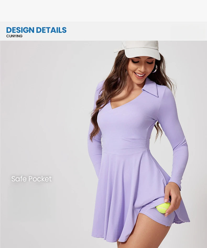 FUBEIKE Tennis Clothes Dress To Use With Tennis Skirt Woman Dresses Luxury Women 2024 Women's Golf Wear Exercise Yoga Clothing - Buy online at  Vibe In Cart.