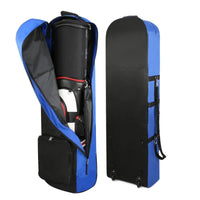 Nylon Single Layer Foldable Golf Aviation Bag with Pulley in Black
