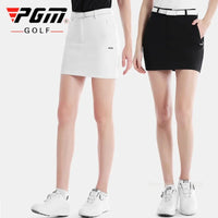 Pgm Golf Clothing Women's Short Skirt Breathable Quick Drying Sports Pencil Skirt Casual Zipper Pocket Skorts with Inner Shorts