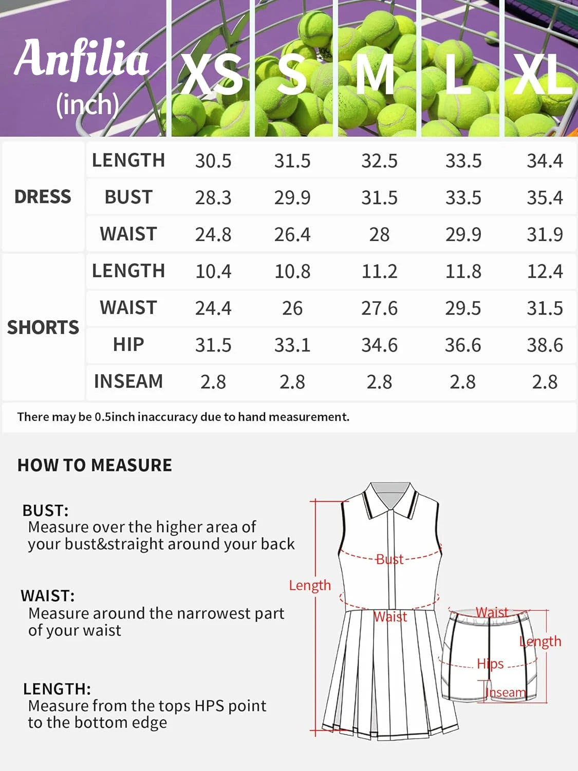 Anfilia Women Tennis Dress Polo Half Zipper Pleated with Built in Bra Separate Shorts One-Piece Slim Fit with Pockets Golf Dress - Buy online at  Vibe In Cart.