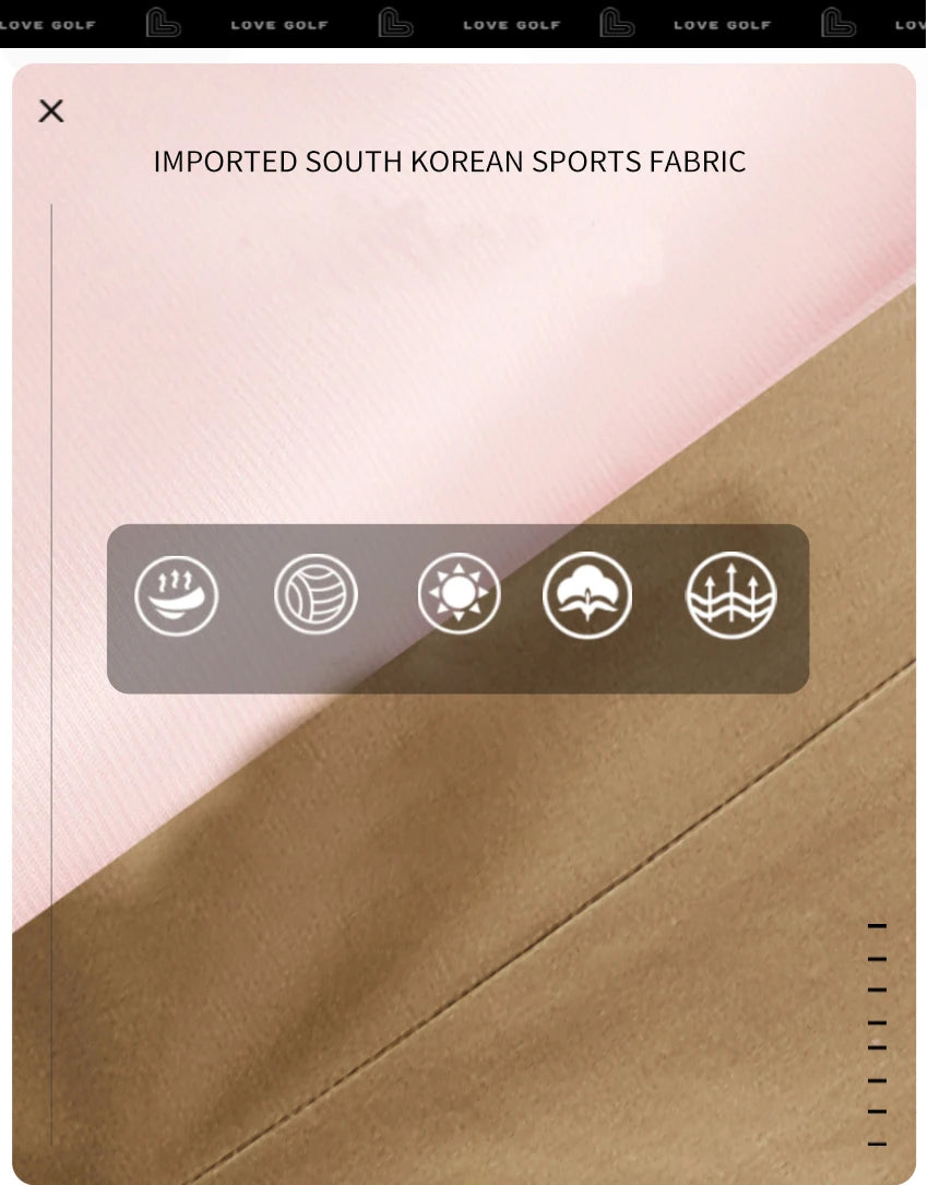 Love Golf Women Short Sleeve Sports Shirts Breathable Casual Tops Ladies High Waist Golf Shorts Quick Dry Skorts with Pockets