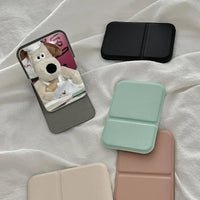 Desktop Makeup Mirror Solid Color PU Leather Simple Portable Handheld Makeup Mirror Foldable Student Compact Cute Pocket Mirror - Buy online at  Vibe In Cart.