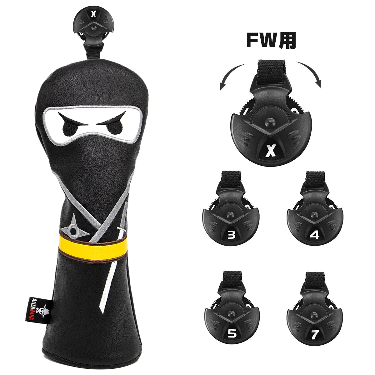 Golf Club headcover Set Aliennana Black Ninja Driver Head Cover Fairway Golf Headcvoer Hybird Blade putter Mallet Putter Covers - Buy online at  Vibe In Cart.
