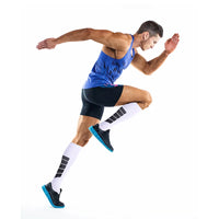 Men's Compression Crew Sports Socks with Nylon Blend