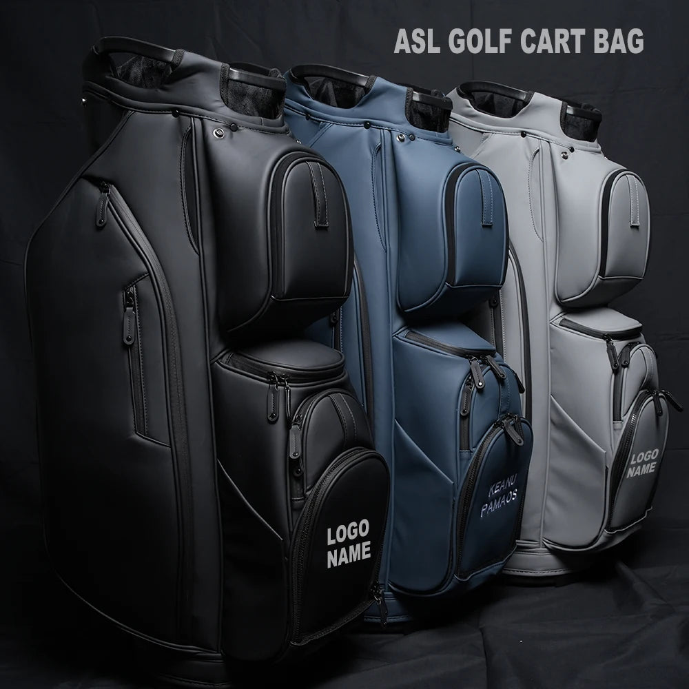 ASL GOLF OEM Brand Pu Leather Cart Bags Waterproof Custom logo Golf Club Bags 14 Waygolf Cart Bag for Men - Buy online at  Vibe In Cart.