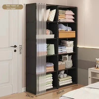 6/5 Layers Dustproof Wardrobe High Capacity Partition Bookshelf Bedroom Open Simple Assembly Storage Cabinet Bedroom Furniture - Buy online at  Vibe In Cart.
