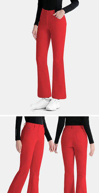 Women's Elastic High Waist Fleece Golf Pants for Winter