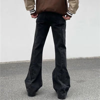 2025 Y2K Fashion Vintage Brown Baggy Flare Jeans Pants For Men High Street Hip Hop Women Casual Cotton Long Trousers Pantalon - Buy online at  Vibe In Cart.
