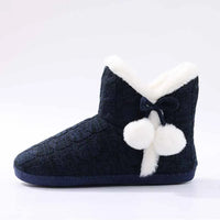 Litfun Winter Warm Plush Boots For Women Outdoor Soft Sole Non-slip Knit Furry Snow Boots Indoor Cozy Fur House Cotton Slippers - Buy online at  Vibe In Cart.