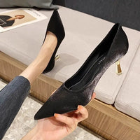 Women's French Style Pointed Toe High Heels for Autumn/Winter - Shallow Cut Stiletto Pumps,Retro Commuter Dress Shoes - Buy online at  Vibe In Cart.