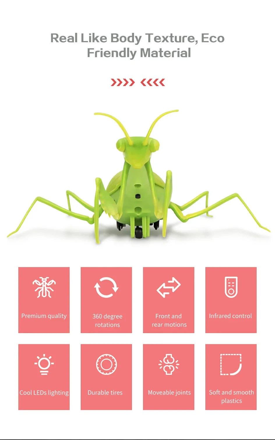 Infrared Remote Control Mini Mantis Insect Simulation Toy