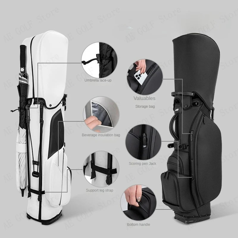 PLAYEAGLE Golf Stand Bag with Stand Lightweight Golf Bag for Men Multifunction PU Leather Golf Rack Bag - Buy online at  Vibe In Cart.