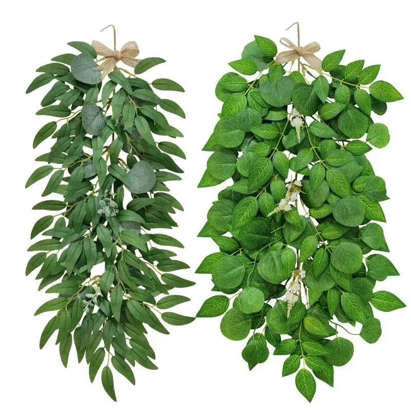 Home Wall Decoration Encryption Green Plant Simulation Willow Leaf Wisteria Strip Pendant Simulation Eucalyptus Pendant - Buy online at  Vibe In Cart.