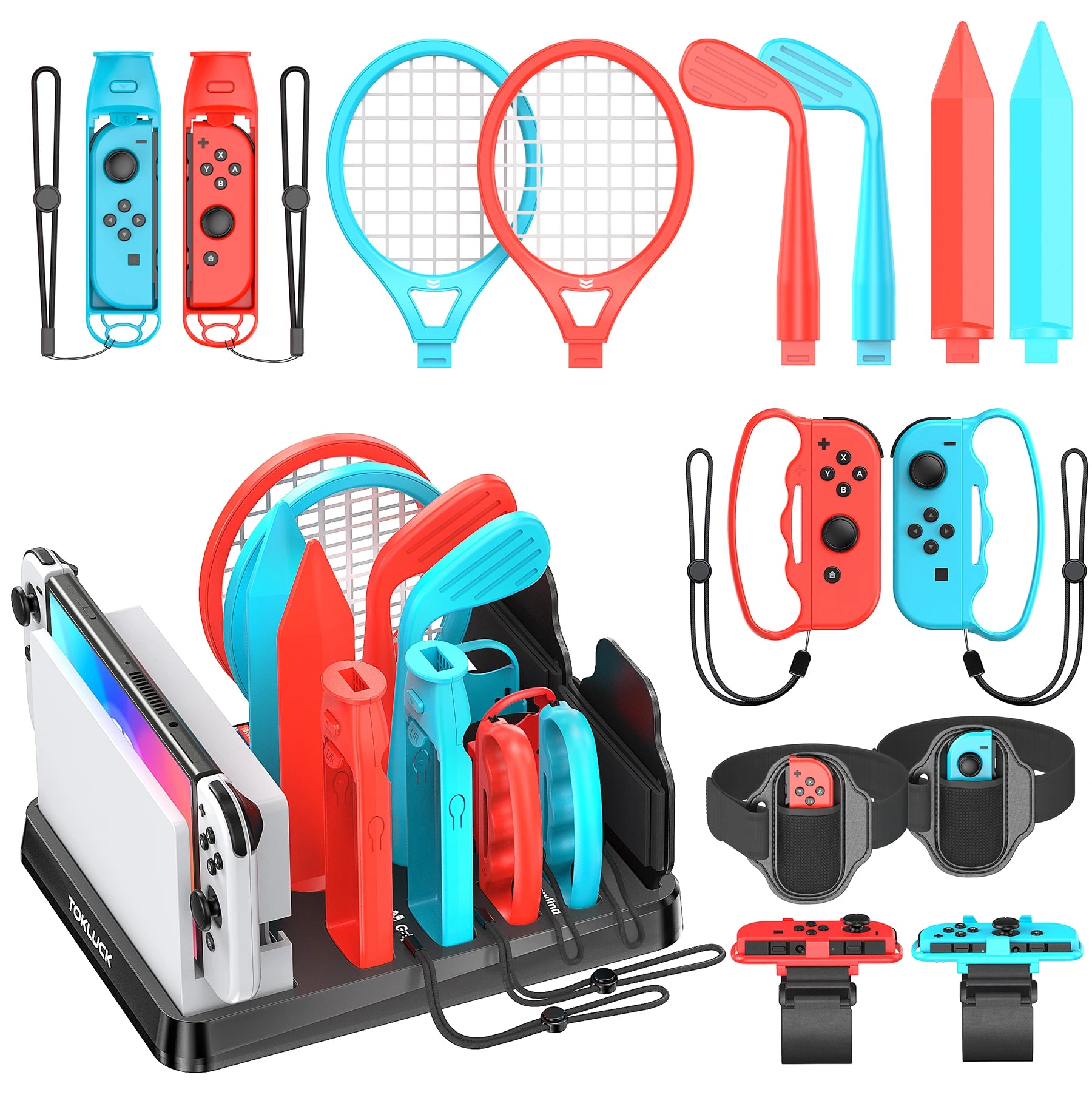 All In One for Switch/Switch OLED Sports Game Accessories Kit for Switch Set Storage Stand for N-Switch - Buy online at  Vibe In Cart.