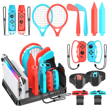 All In One for Switch/Switch OLED Sports Game Accessories Kit for Switch Set Storage Stand for N-Switch - Buy online at  Vibe In Cart.