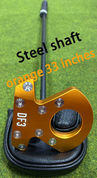 Right-Handed Golf Putter with Steel Shaft, 33-36 Inches, Black White