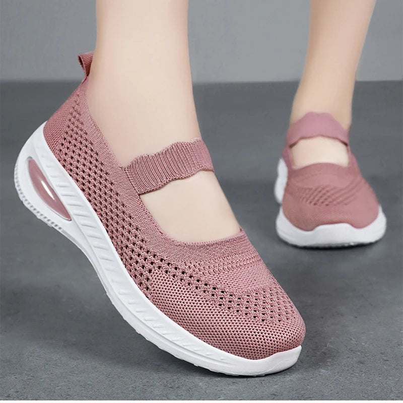 Spring New Fashion Woman Vulcanized  Platform Casual Sneakers Women Flats Mesh Breathable Running Walking Shoes Chunky Sports - Buy online at  Vibe In Cart.