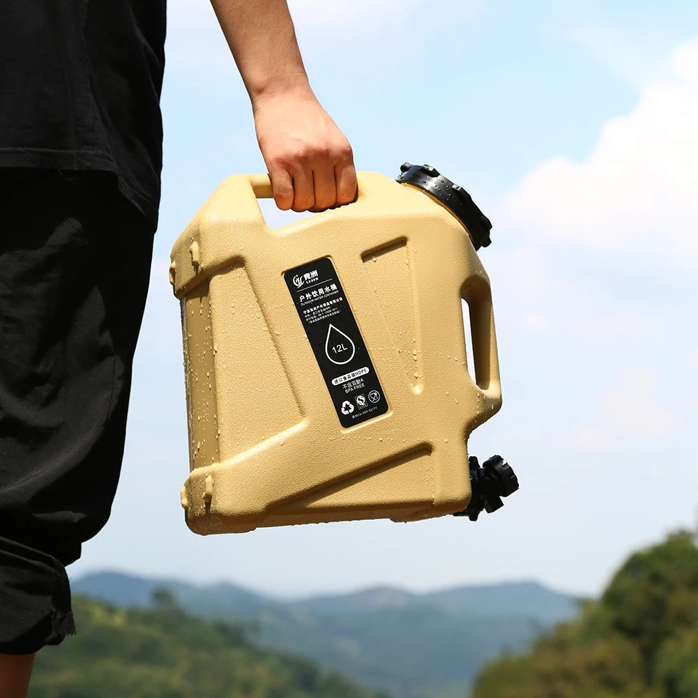 10/12L Outdoor Water Bucket Large-Capacity Portable Camping Water Bag Container with Faucet Driving Water Tank for Picnic Hiking - Buy online at  Vibe In Cart.