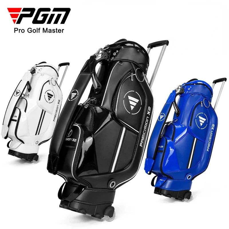 Waterproof PU Golf Ball Bag with Wheel and High Capacity