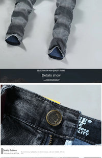 Wthinlee Slim Washed Jeans Casual Straight Stretch Fashion Classic Blue Black Work Denim Trousers Male Brand Clothing - Buy online at  Vibe In Cart.