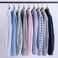 100% Cotton Oxford Men's Shirts Long Sleeves Plaid Soft Regular Fit Formal Dress Shirt Pocket Social Blouse Male Clothes S-7XL - Buy online at  Vibe In Cart.