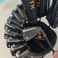9-Piece Right Handed Golf Irons Set in Black with Graphite Shaft