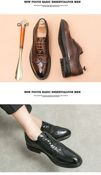 Men Suit Casual Shoes Luxury Men Brogue Dress Shoes Formal Business Leather Shoes Men Brown Wedding Italian Banquet Shoe Size 46 - Buy online at  Vibe In Cart.