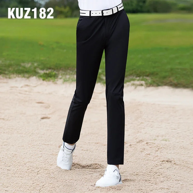 Men's Summer Golf Pants Full Length Waterproof Antibacterial Elastic Waistband