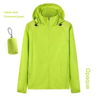 Hooded UV Waterproof Nylon Golf Jacket Unisex Foldable