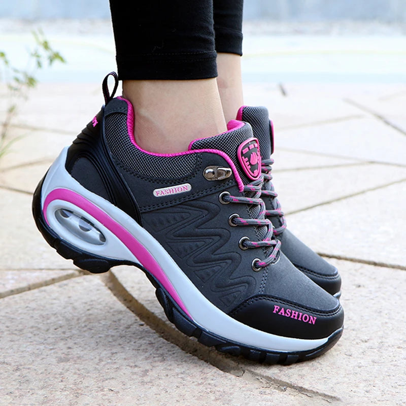 Ladies Sneakers Comfortable Breathable Platform Shoes Fashion Lace Up Female Casual Shoes for Women Outdoor Short Boots - Buy online at  Vibe In Cart.