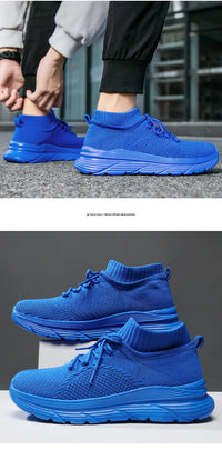 Men's Breathable Lace-Up Casual Sneakers With EVA Insole And Cotton Lining